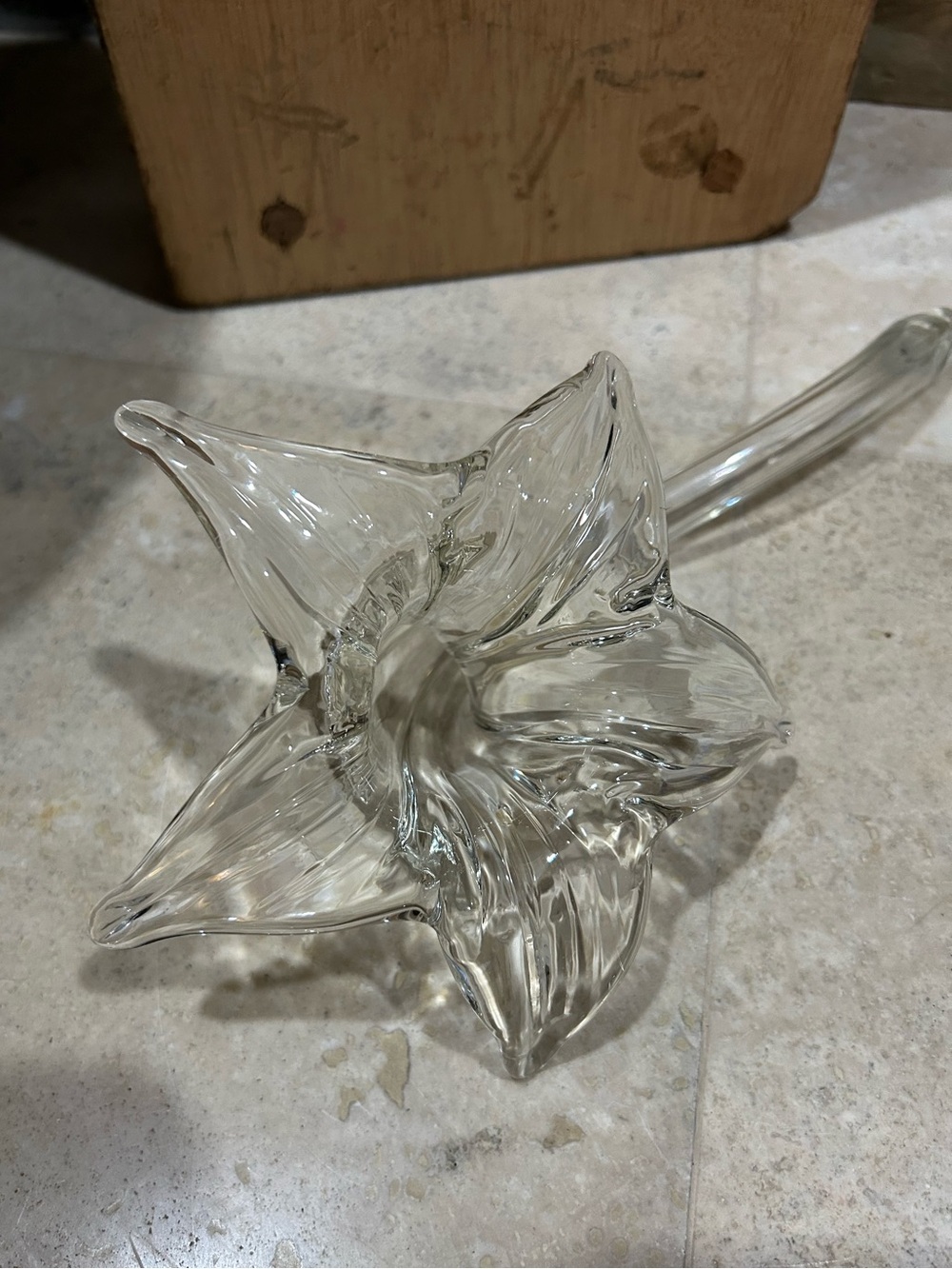 Vintage Hand-blown Glass Lily Bud Vase